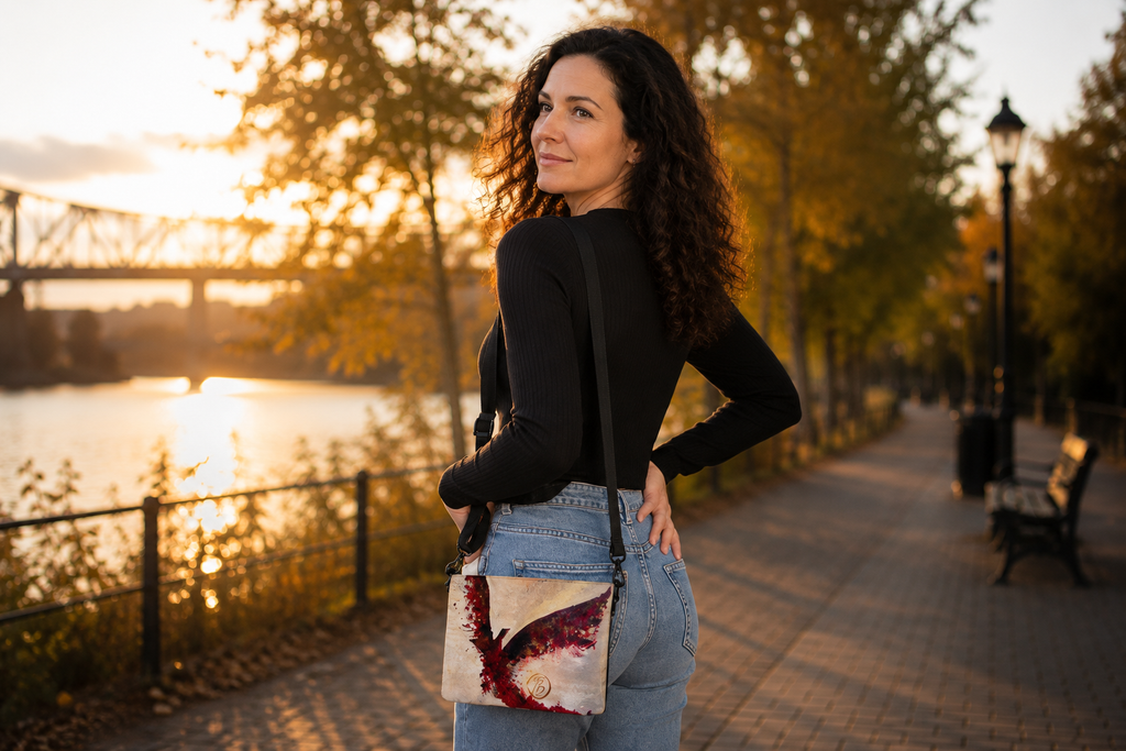 Sac bandoulière en cuir végane